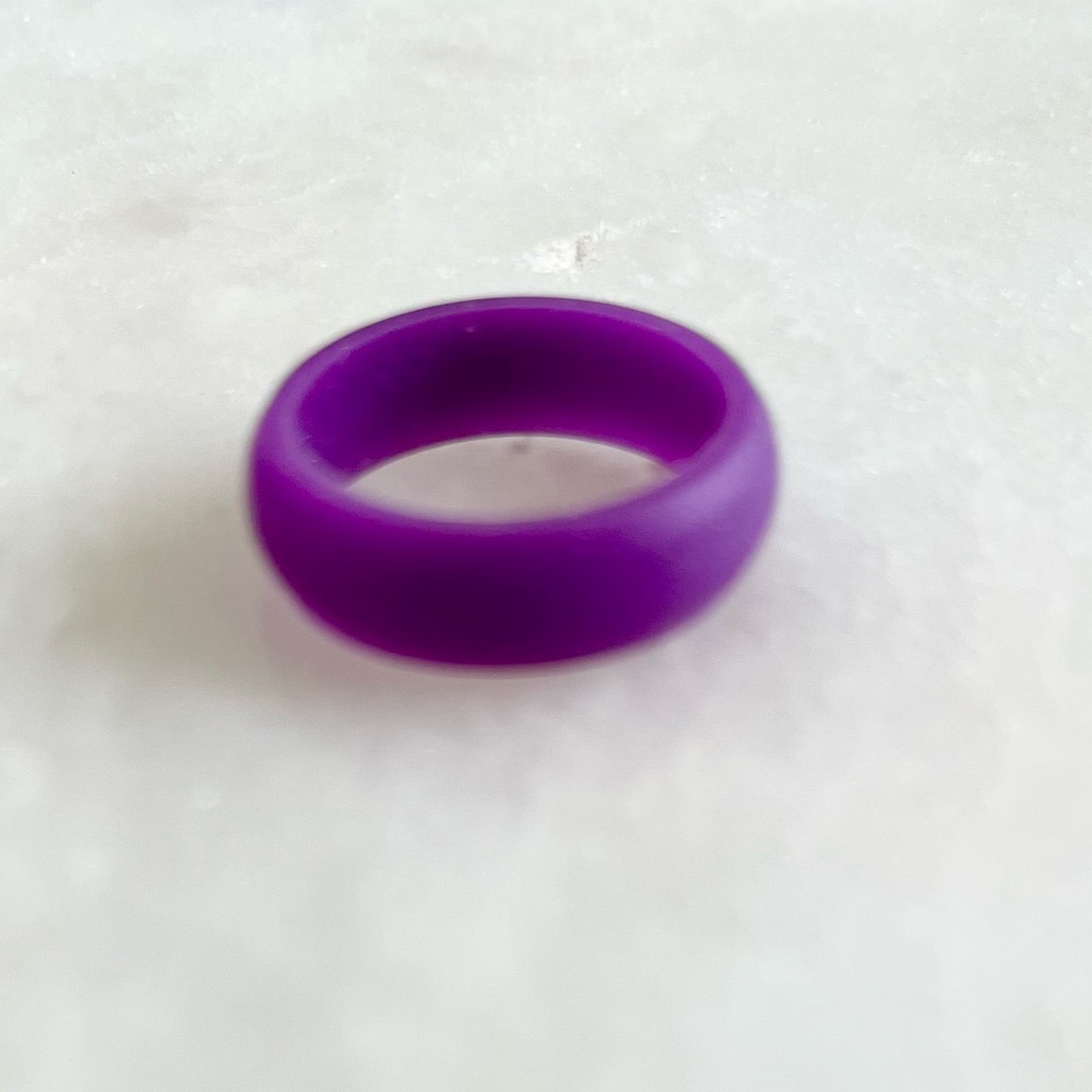Purple - Womens Silicone Ring - Rounded Edge